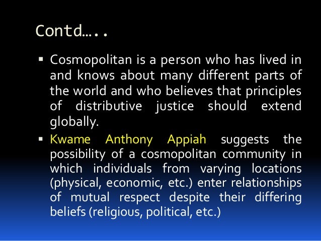cosmopolitanism summary cosmopolitanism pdf